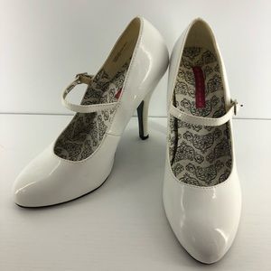 White Mary Jane Pumps